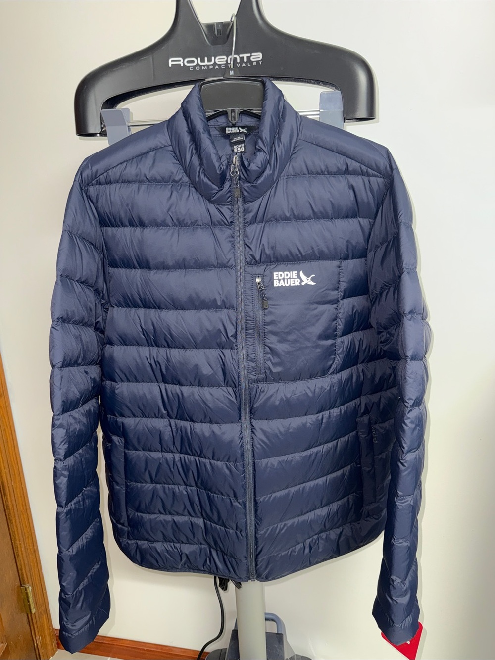 Eddie Bauer Men's Packable Down Jacket 650 Fill Puffer Navy XL NEW